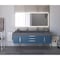 Castello Usa Nile 72" Wall Mounted  Blue Vanity With Gray Top And Chrome Handles CB-MC-72BLU-CHR-2053-GR - alternate 5